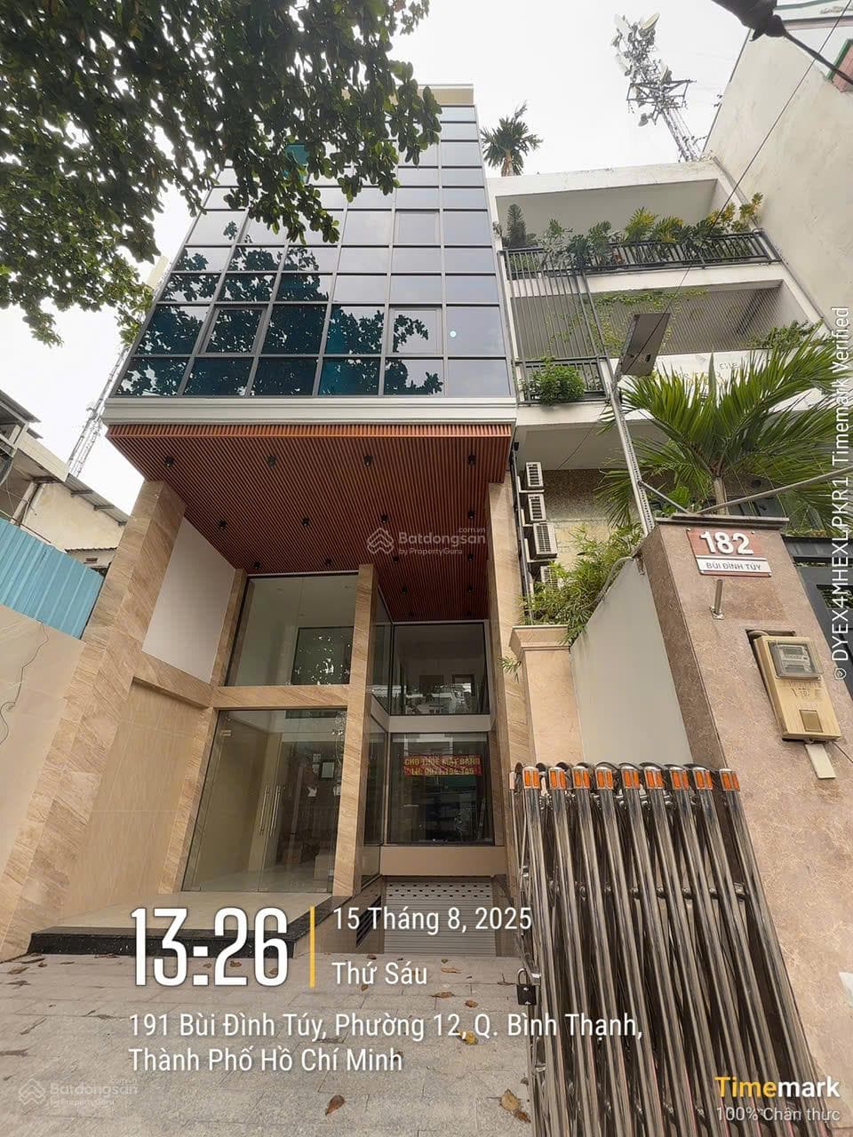 Bán toà nhà VP mặt tiền Bùi Đình Tuý P12, BT,(6,5x26m) 7 tầng có PCCC thang máy, HĐT 110tr/th, 43tỷ